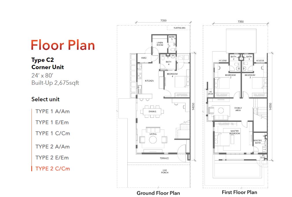 Elmina Green Seven Type E floor plan in City of Elmina, Selangor