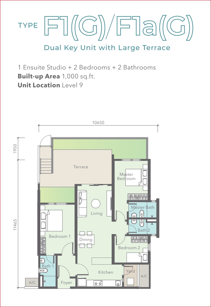 New Urban Type G floor plan in PJ South, Selangor