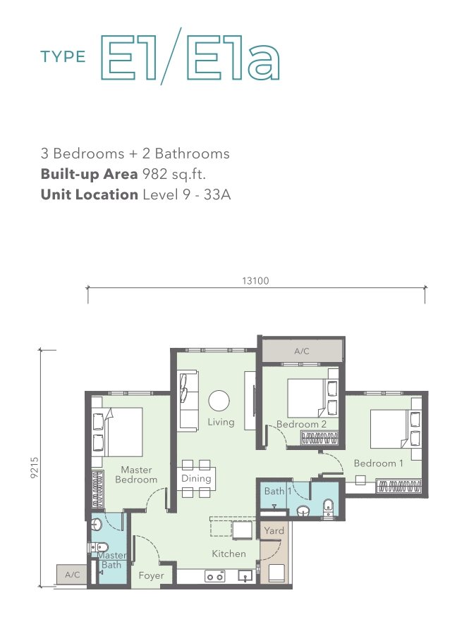 New Urban Type D floor plan in PJ South, Selangor
