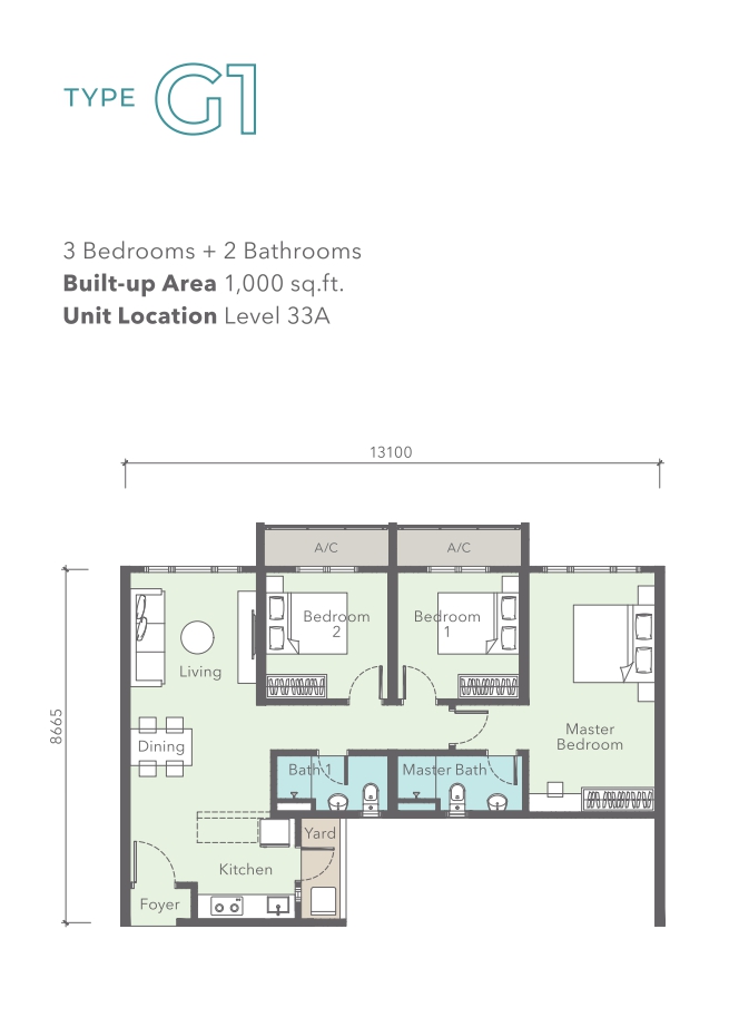 New Urban Type H floor plan in PJ South, Selangor